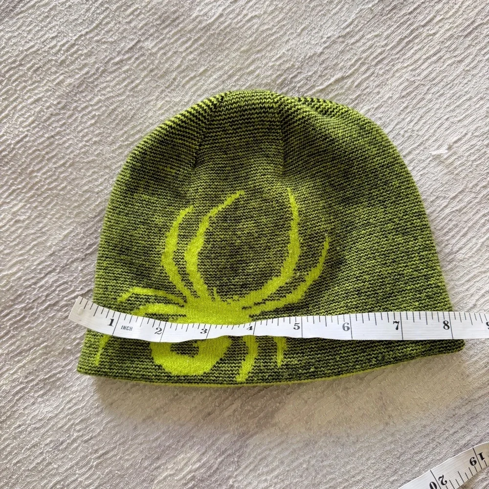Spyder Neon Green Hat, Double Sided, Unisex, Small